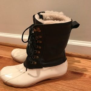 Sperry for J Crew duck boots Sherpa lined size 9